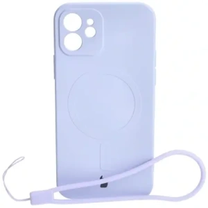 Hurtownia GSM - Etui silikonové s magnetickým kroužkem Bizon Case Silicone Magnetic pro Apple iPhone 12 světle fialové - BIZ3337 - {ean13} - Hurt