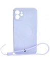 Bizon Case Silicone Magnetic Apple iPhone 12 light purple