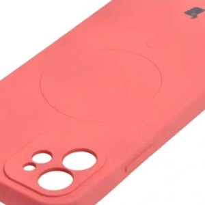 Hurtownia GSM - Etui silikonové s magnetickým kroužkem Bizon Case Silicone Magnetic pro Apple iPhone 12 špinavě růžové - BIZ3338 - {ean13} - Hurt