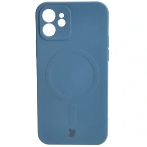 Hurtownia GSM - Silikonové pouzdro s magnetickým kroužkem Bizon Case Silicone Magnetic pro Apple iPhone 12 v modré barvě - BIZ3339 - {ean13} - Hurt