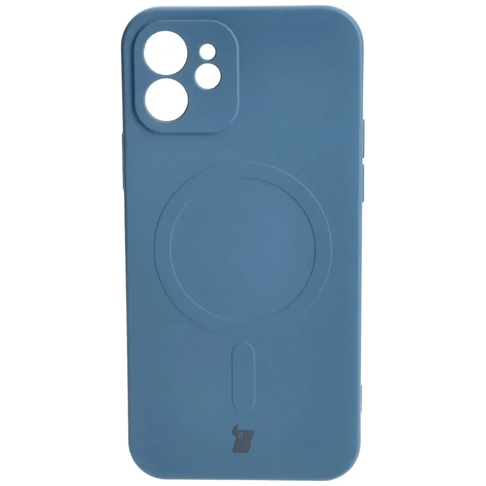 Hurtownia GSM - Etui silikonowe z pierścieniem magnetycznym Bizon Case Silicone Magnetic do Apple iPhone 12 granatowe - BIZ3339 - {ean13} - Hurt