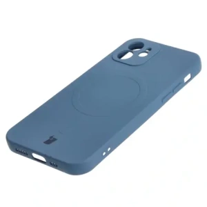 Hurtownia GSM - Silikonové pouzdro s magnetickým kroužkem Bizon Case Silicone Magnetic pro Apple iPhone 12 v modré barvě - BIZ3339 - {ean13} - Hurt