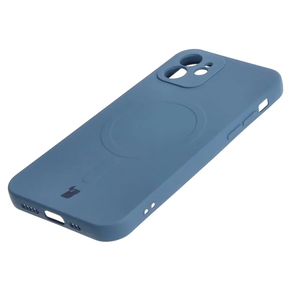 Hurtownia GSM - Etui silikonowe z pierścieniem magnetycznym Bizon Case Silicone Magnetic do Apple iPhone 12 granatowe - BIZ3339 - {ean13} - Hurt
