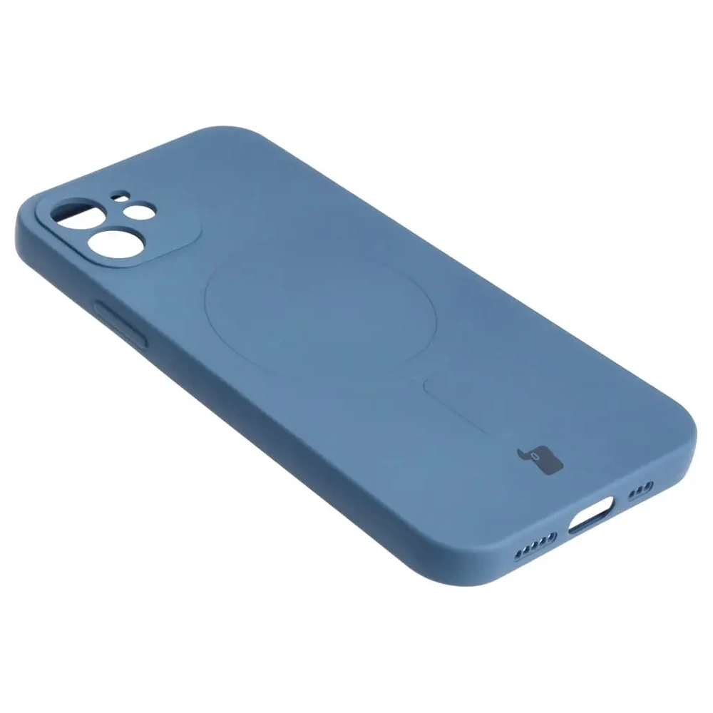 Hurtownia GSM - Etui silikonowe z pierścieniem magnetycznym Bizon Case Silicone Magnetic do Apple iPhone 12 granatowe - BIZ3339 - {ean13} - Hurt