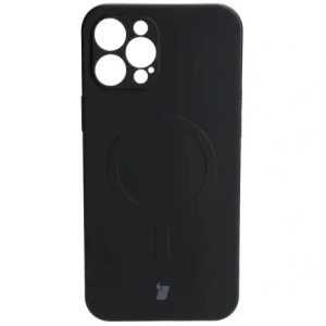 Hurtownia GSM - Etui silikonové s magnetickým kroužkem Bizon Case Silicone Magnetic pro Apple iPhone 12 Pro Max černé - BIZ3340 - {ean13} - Hurt