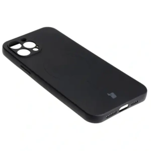 Hurtownia GSM - Etui silikonové s magnetickým kroužkem Bizon Case Silicone Magnetic pro Apple iPhone 12 Pro Max černé - BIZ3340 - {ean13} - Hurt