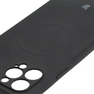 Hurtownia GSM - Etui silikonové s magnetickým kroužkem Bizon Case Silicone Magnetic pro Apple iPhone 12 Pro Max černé - BIZ3340 - {ean13} - Hurt