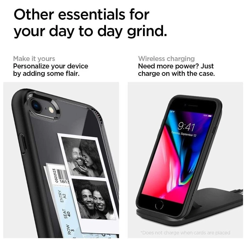 Hurtownia GSM - Etui Spigen Ultra Hybrid Apple iPhone SE 2022/SE 2020/8/7 Black - SPN1051BLK - {ean13} - Hurt