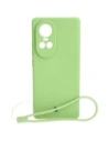 Etui Bizon Case Silicone Sq do Oppo Reno 10 Pro 5G jasnozielone