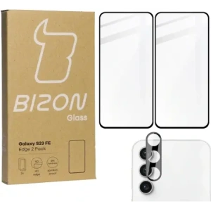Hurtownia GSM - 2x Sklo na displej + sklo na fotoaparát BIZON Edge do Samsung Galaxy S23 FE - BIZ3356 - {ean13} - Hurt