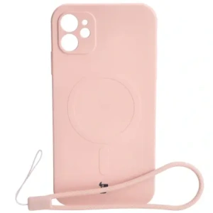 Hurtownia GSM - Etui silikonové s magnetickým kroužkem Bizon Case Silicone Magnetic pro Apple iPhone 11 světle růžové - BIZ3357 - {ean13} - Hurt