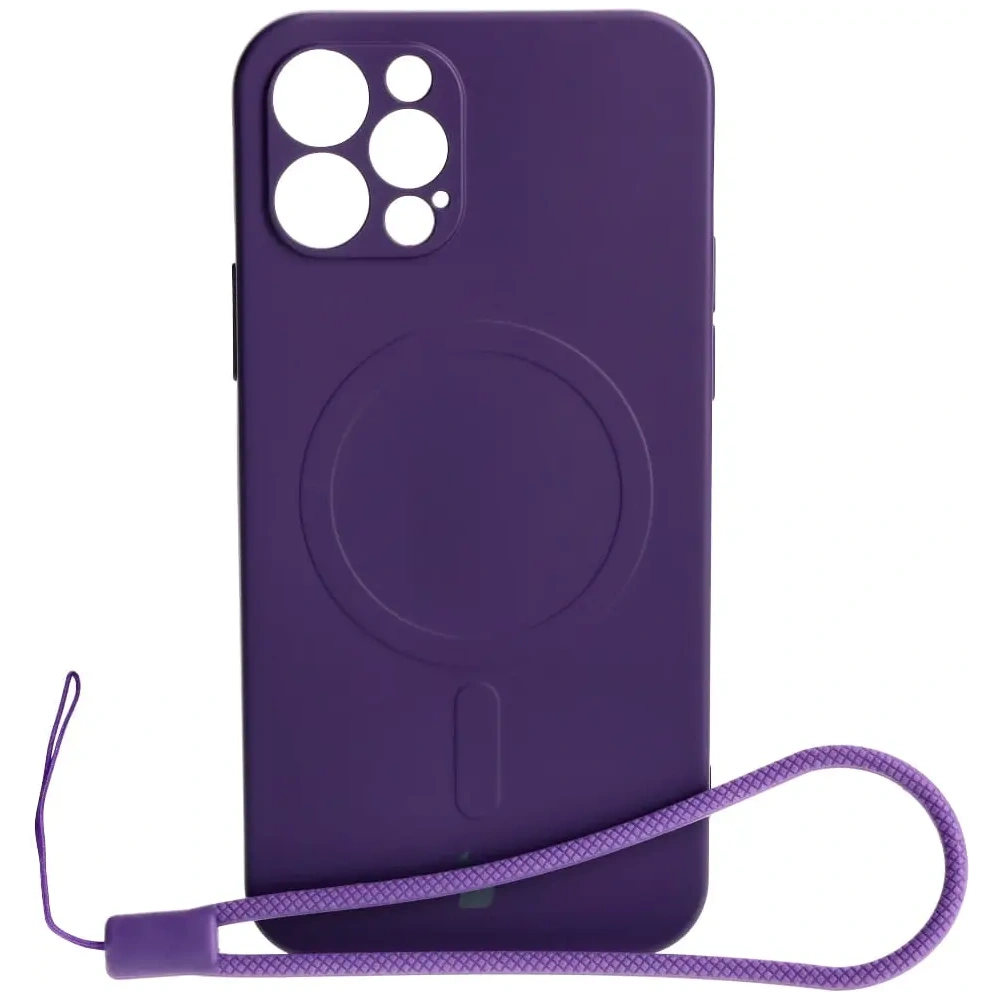 Hurtownia GSM - Silikonové pouzdro s magnetickým kroužkem Bizon Case Silicone Magnetic pro Apple iPhone 12 Pro švestkové - BIZ3359 - {ean13} - Hurt
