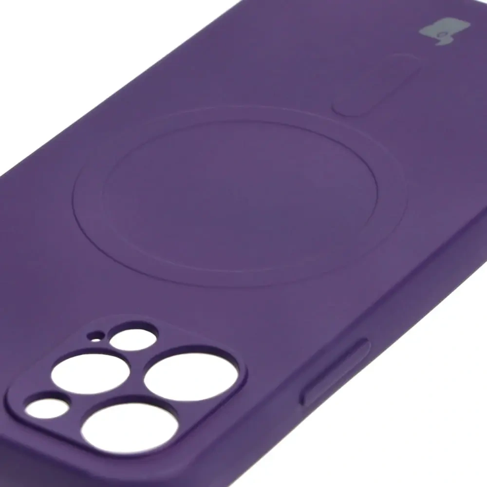 Hurtownia GSM - Silikonové pouzdro s magnetickým kroužkem Bizon Case Silicone Magnetic pro Apple iPhone 12 Pro švestkové - BIZ3359 - {ean13} - Hurt