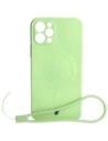 Bizon Case Silicone Magnetic Apple iPhone 12 Pro light green