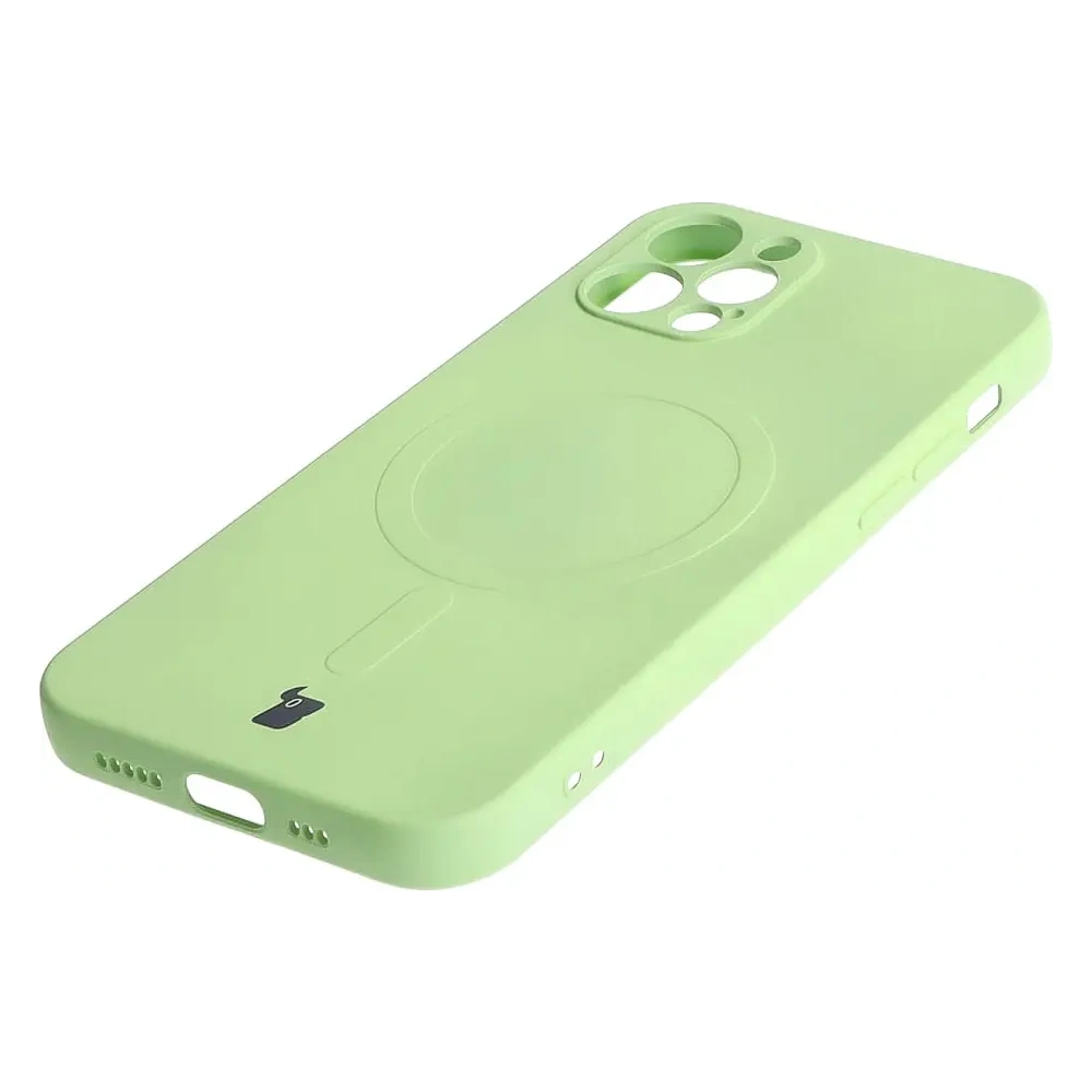 Hurtownia GSM - Etui silikonové s magnetickým kroužkem Bizon Case Silicone Magnetic pro Apple iPhone 12 Pro jasně zelené - BIZ3360 - {ean13} - Hurt