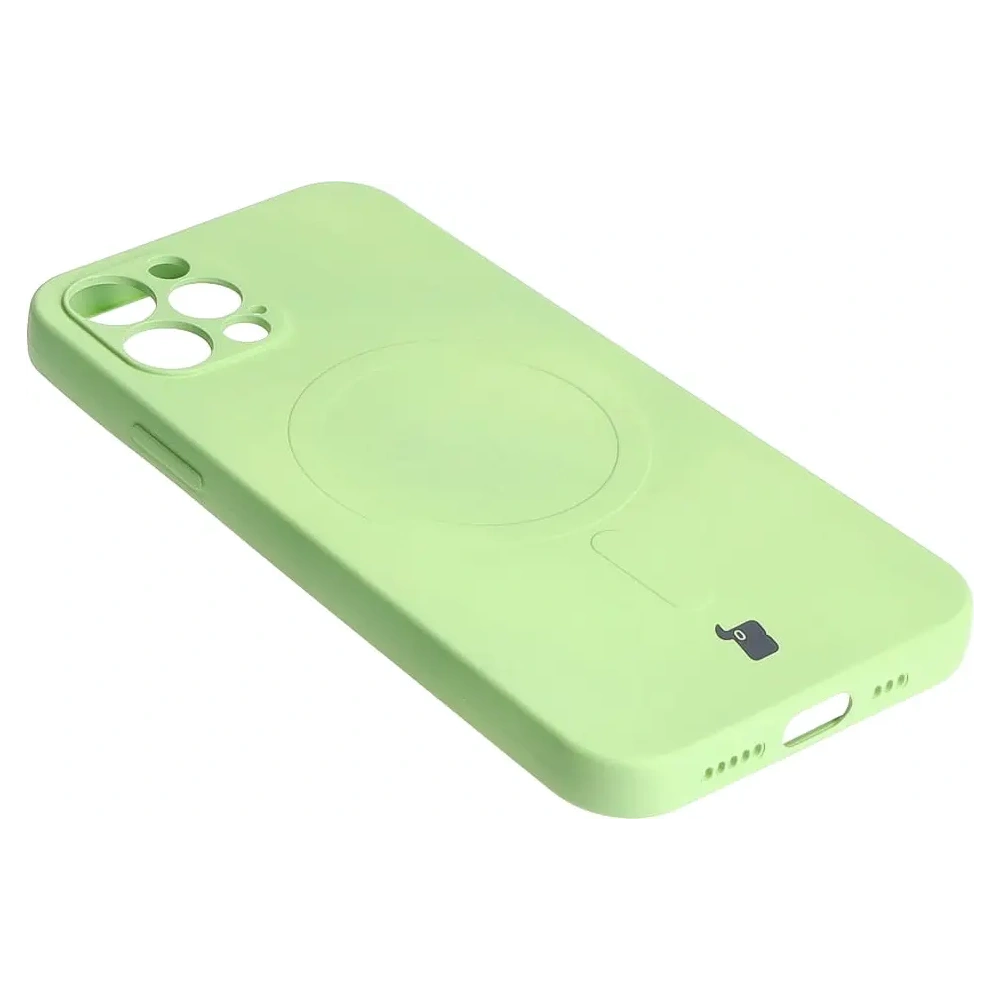 Hurtownia GSM - Etui silikonové s magnetickým kroužkem Bizon Case Silicone Magnetic pro Apple iPhone 12 Pro jasně zelené - BIZ3360 - {ean13} - Hurt