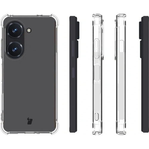 Etui + 2x szkło na ekran + obiektyw Bizon Case Clear Pack do Asus Zenfone 10 przezroczyste