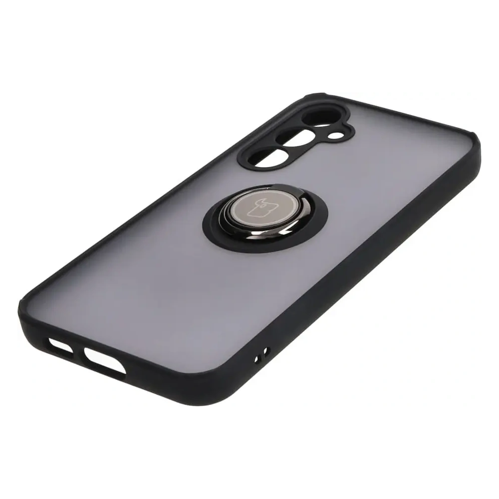 Hurtownia GSM - Bizon Case Hybrid Ring Samsung Galaxy S23 FE fumuriu cu un cadru negru - BIZ3364 - {ean13} - Hurt