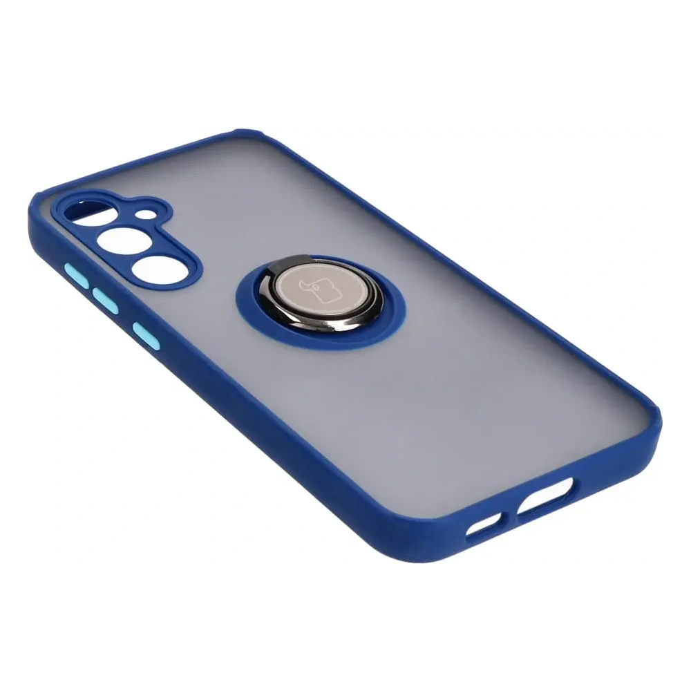 Wholesale Bizon Case Hybrid Ring Samsung Galaxy S23 FE smoky with a navy blue frame - BIZ3365 - {ean13} - Hurt