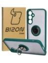 Bizon Case Hybrid Ring Samsung Galaxy S23 FE smoky with a dark green frame