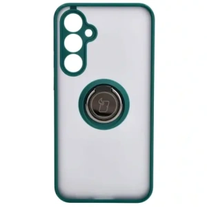 Hurtownia GSM - Etui s úchytem na palec Bizon Case Hybrid Ring pro Samsung Galaxy S23 FE kouřové s tmavě zeleným rámem - BIZ3366 - {ean13} - Hurt