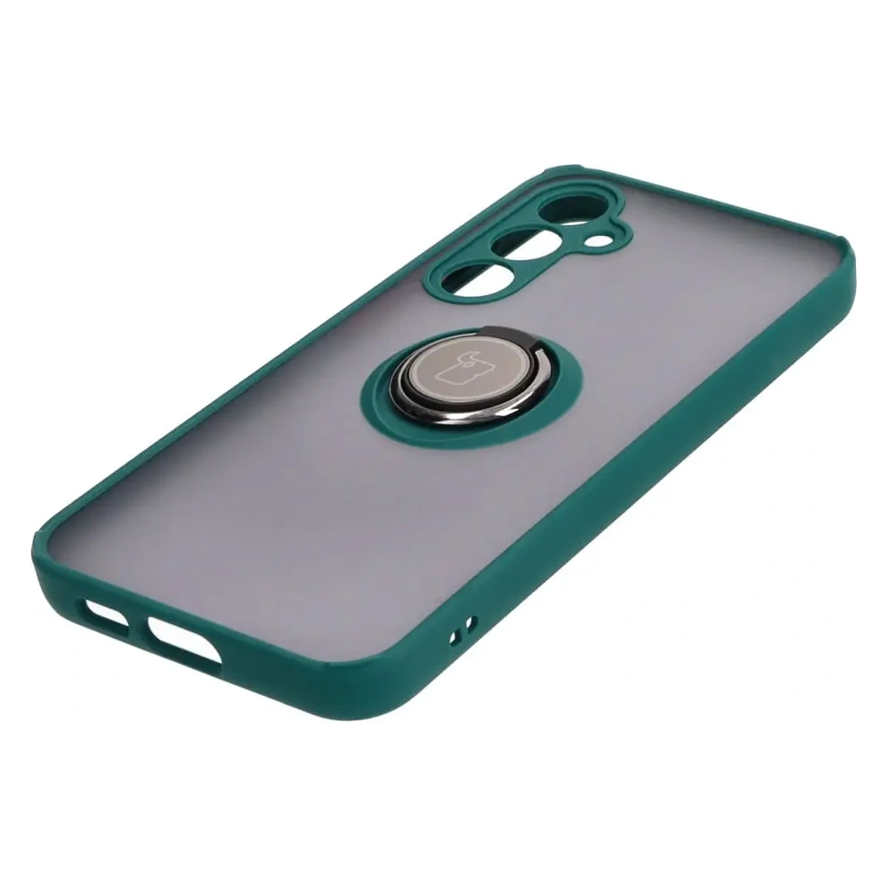 Hurtownia GSM - Bizon Case Hybrid Ring Samsung Galaxy S23 FE fumuriu cu un cadru verde închis - BIZ3366 - {ean13} - Hurt