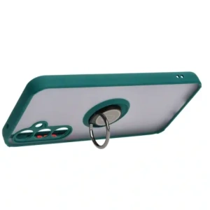 Wholesale Bizon Case Hybrid Ring Samsung Galaxy S23 FE smoky with a dark green frame - BIZ3366 - {ean13} - Hurt
