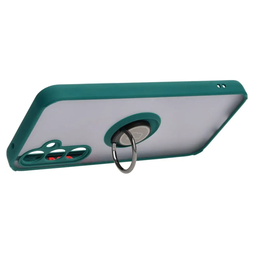 Hurtownia GSM - Bizon Case Hybrid Ring Samsung Galaxy S23 FE fumuriu cu un cadru verde închis - BIZ3366 - {ean13} - Hurt