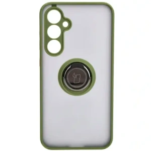Hurtownia GSM - Etui s úchytem na prst Bizon Case Hybrid Ring pro Samsung Galaxy S23 FE kouřové se zeleným rámem - BIZ3367 - {ean13} - Hurt