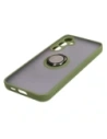 Wholesale Bizon Case Hybrid Ring Samsung Galaxy S23 FE smoky with a green frame - BIZ3367 - {ean13} - Hurt