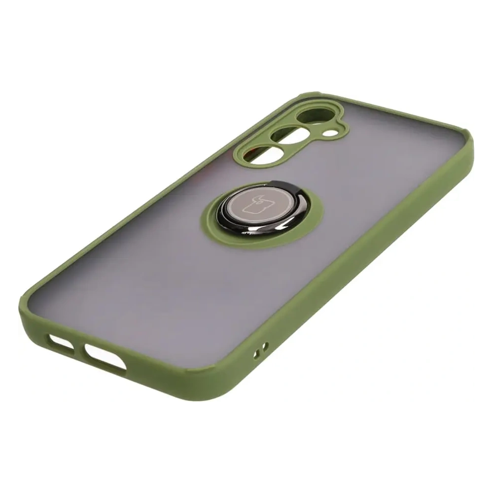 Wholesale Bizon Case Hybrid Ring Samsung Galaxy S23 FE smoky with a green frame - BIZ3367 - {ean13} - Hurt