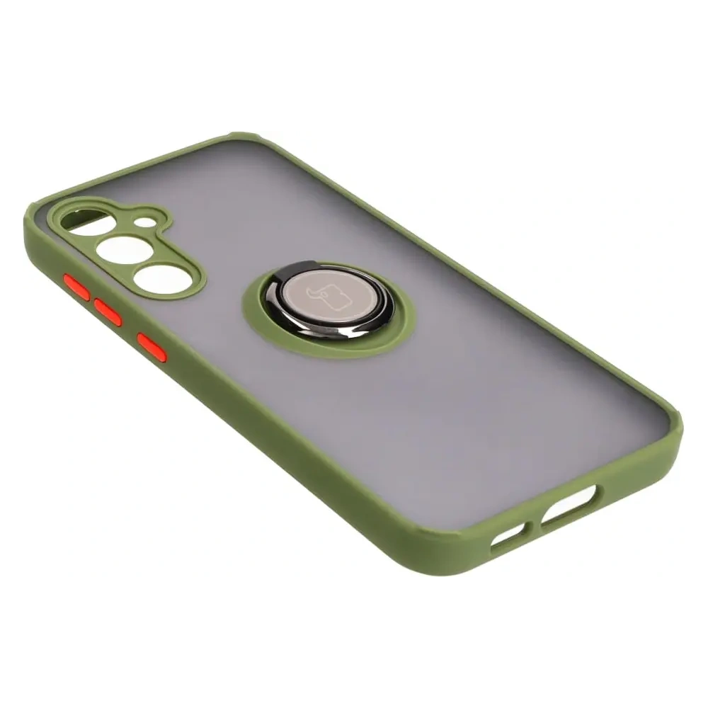 Wholesale Bizon Case Hybrid Ring Samsung Galaxy S23 FE smoky with a green frame - BIZ3367 - {ean13} - Hurt