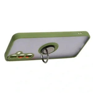 Wholesale Bizon Case Hybrid Ring Samsung Galaxy S23 FE smoky with a green frame - BIZ3367 - {ean13} - Hurt