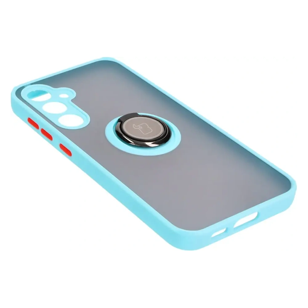 Hurtownia GSM - Bizon Case Hybrid Ring Samsung Galaxy S23 FE füstös színben, világoskék kerettel - BIZ3368 - {ean13} - Hurt