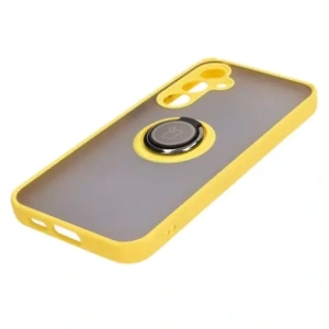 Wholesale Bizon Case Hybrid Ring Samsung Galaxy S23 FE smoky with a yellow frame - BIZ3369 - {ean13} - Hurt
