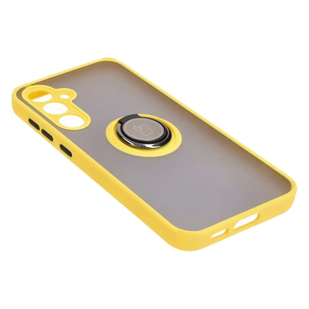 Wholesale Bizon Case Hybrid Ring Samsung Galaxy S23 FE smoky with a yellow frame - BIZ3369 - {ean13} - Hurt
