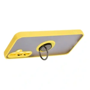 Wholesale Bizon Case Hybrid Ring Samsung Galaxy S23 FE smoky with a yellow frame - BIZ3369 - {ean13} - Hurt