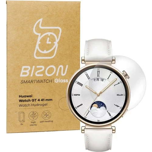 Folia hydrożelowa na ekran Bizon Glass Watch Hydrogel do Huawei Watch GT 4 41 mm [2 PACK]