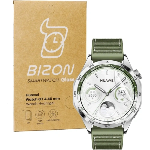 Folia hydrożelowa na ekran Bizon Glass Watch Hydrogel do Huawei Watch GT 4 46 mm [2 PACK]