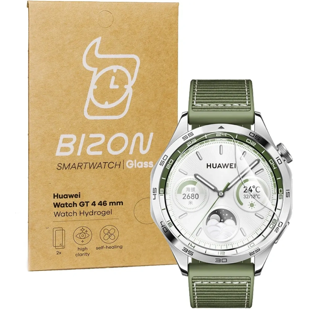 Wholesale Bizon Glass Watch Hydrogel Huawei Watch GT 4 46 mm [2 PACK] - BIZ3371 - {ean13} - Hurt