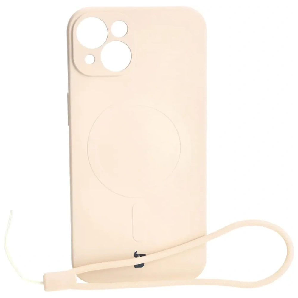 Hurtownia GSM - Etui silikonowe z pierścieniem magnetycznym Bizon Case Silicone Magnetic do Apple iPhone 13 beżowe - BIZ3373 - {ean13} - Hurt