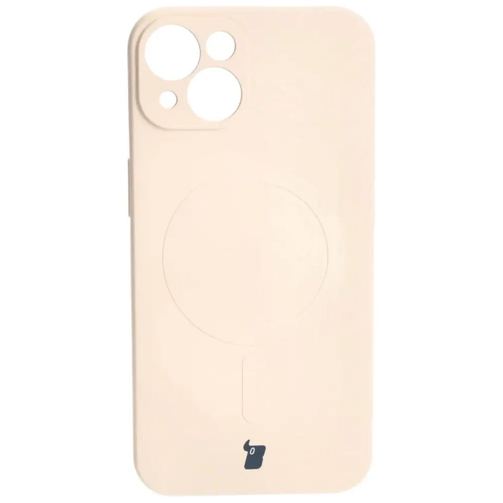 Hurtownia GSM - Etui silikonowe z pierścieniem magnetycznym Bizon Case Silicone Magnetic do Apple iPhone 13 beżowe - BIZ3373 - {ean13} - Hurt