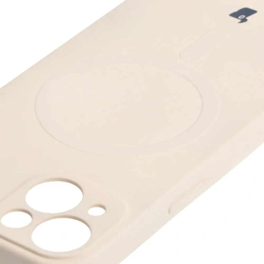 Hurtownia GSM - Etui silikonowe z pierścieniem magnetycznym Bizon Case Silicone Magnetic do Apple iPhone 13 beżowe - BIZ3373 - {ean13} - Hurt