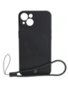 Silikonové pouzdro s magnetickým kroužkem Bizon Case Silicone Magnetic pro Apple iPhone 13 černé