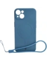 Silikonové pouzdro s magnetickým kroužkem Bizon Case Silicone Magnetic pro Apple iPhone 13 v námořnické modré barvě