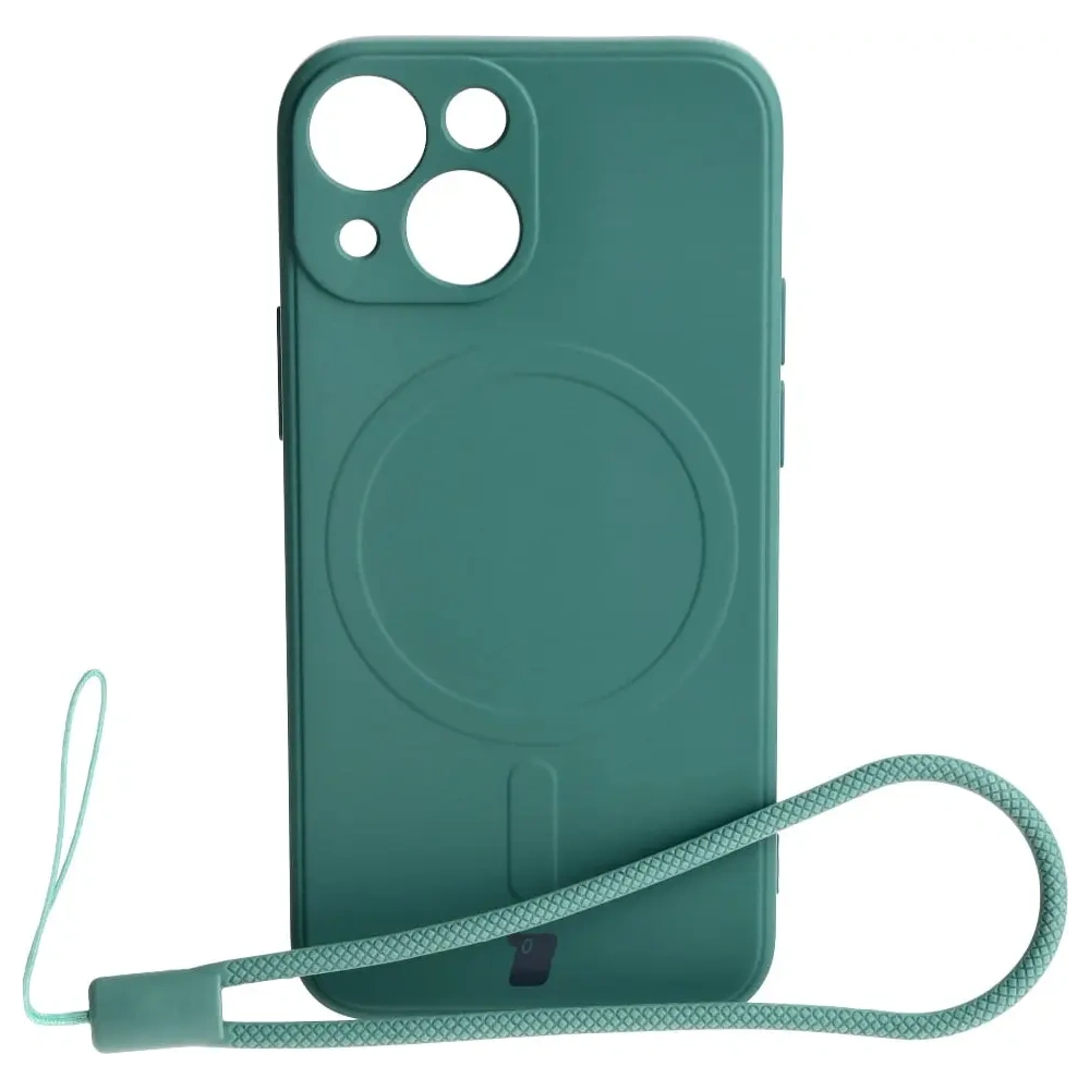 Hurtownia GSM - Etui Bizon Case Silicone MagSafe Sq do Apple iPhone 13 Mini tmavě zelené - BIZ3383 - {ean13} - Hurt