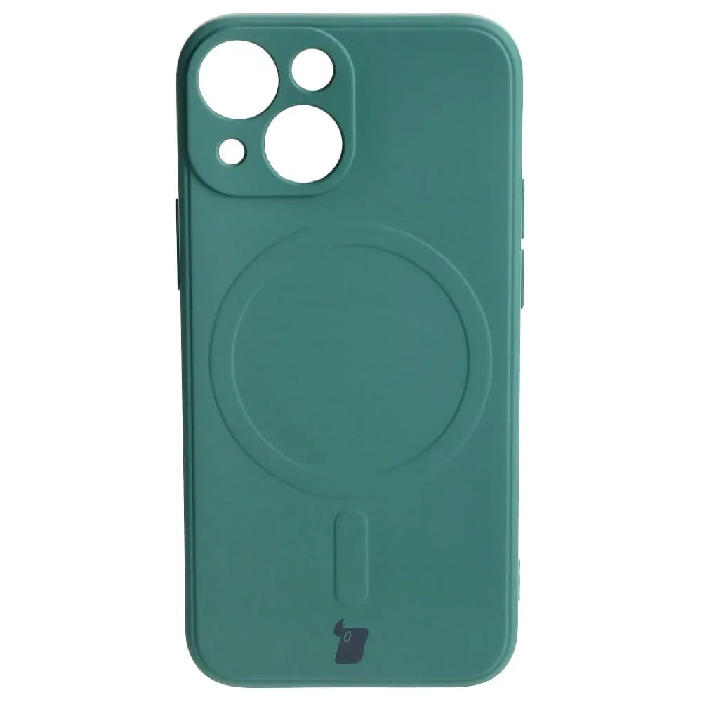 Hurtownia GSM - Etui Bizon Case Silicone MagSafe Sq do Apple iPhone 13 Mini tmavě zelené - BIZ3383 - {ean13} - Hurt