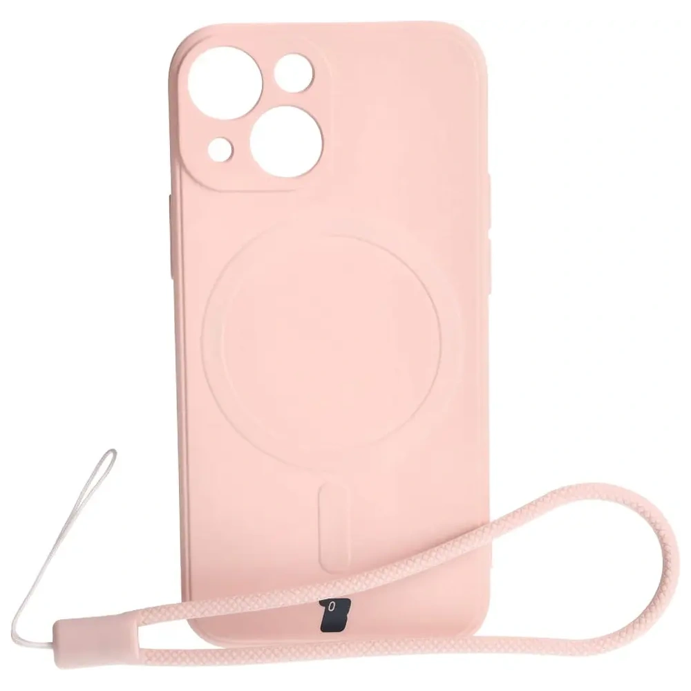 Hurtownia GSM - Etui Bizon Case Silicone MagSafe Sq do Apple iPhone 13 Mini světle růžové - BIZ3385 - {ean13} - Hurt