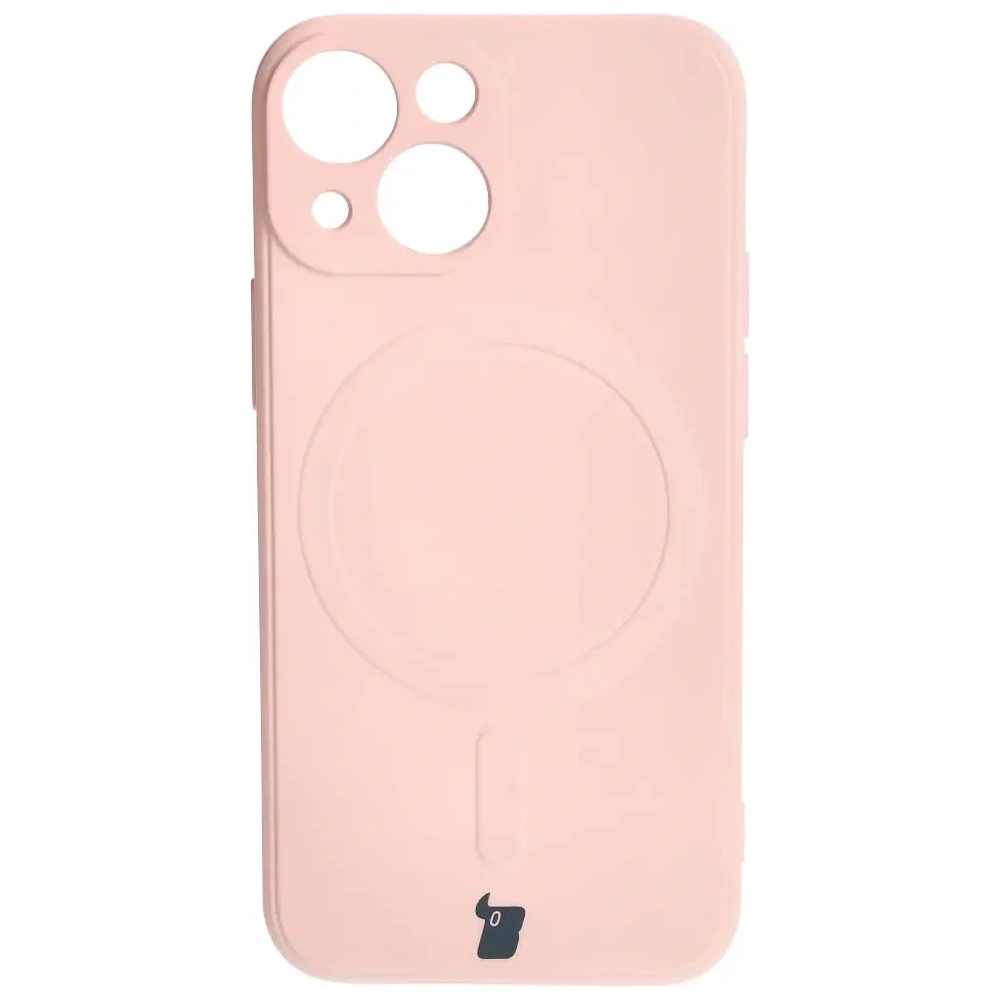 Hurtownia GSM - Etui Bizon Case Silicone MagSafe Sq do Apple iPhone 13 Mini světle růžové - BIZ3385 - {ean13} - Hurt