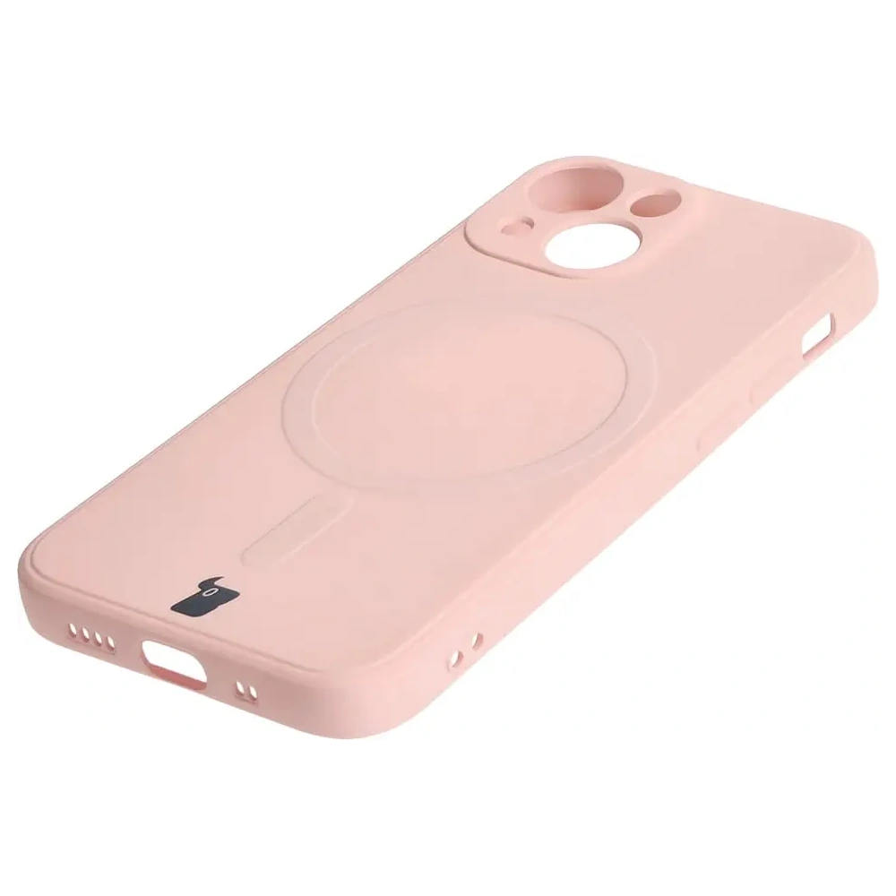 Hurtownia GSM - Etui Bizon Case Silicone MagSafe Sq do Apple iPhone 13 Mini světle růžové - BIZ3385 - {ean13} - Hurt